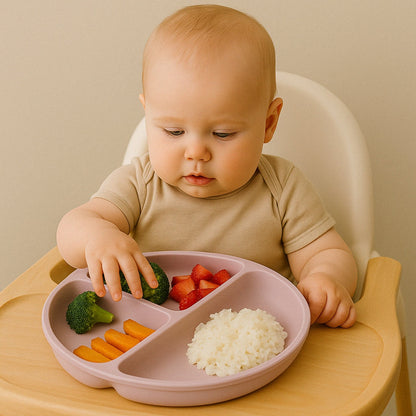 Assiette Compartimentée Bébé – Pratique, Élégante, Antidérapante